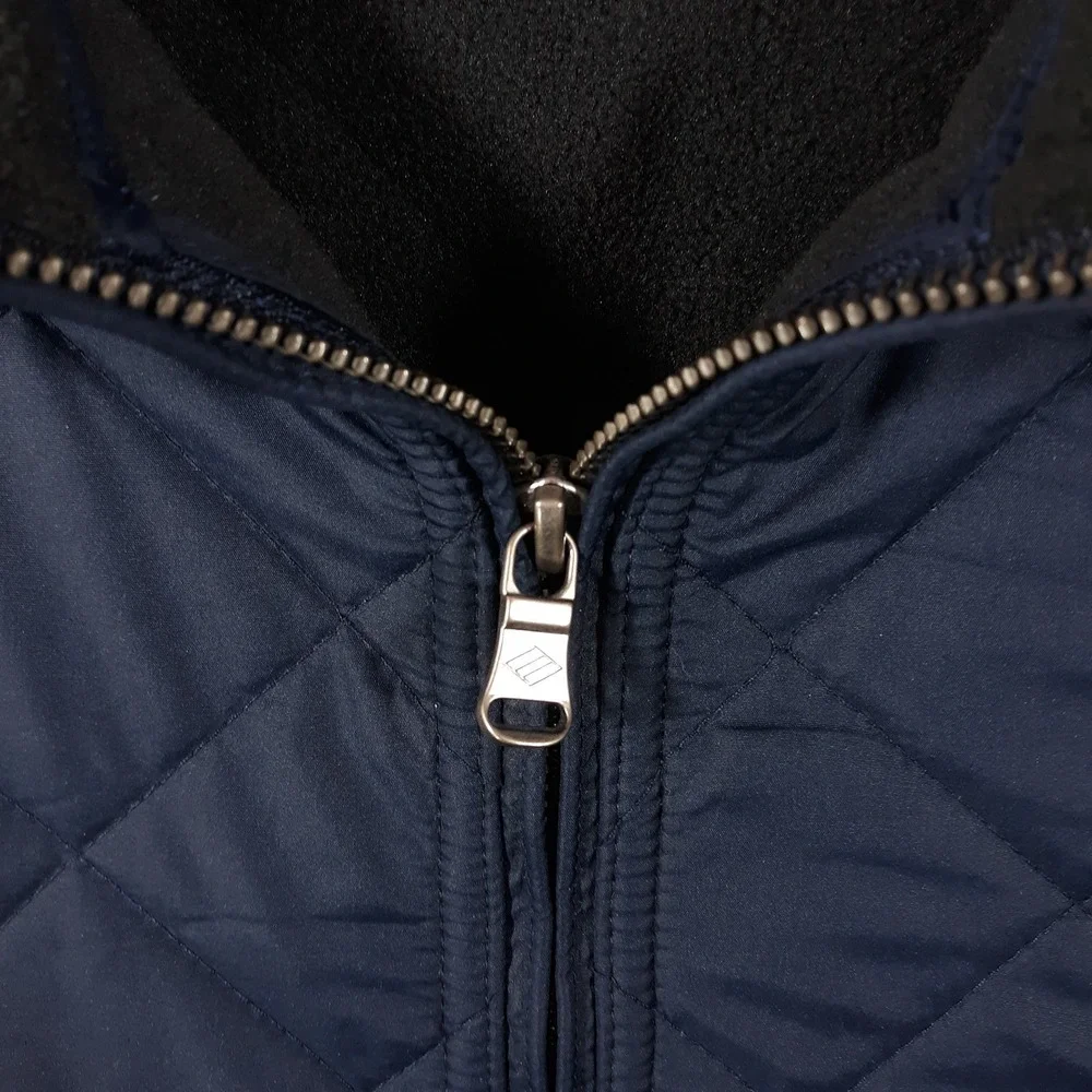 Joseph Abboud Quilted Vest Size 2XL Full Zip Blue Outdoor